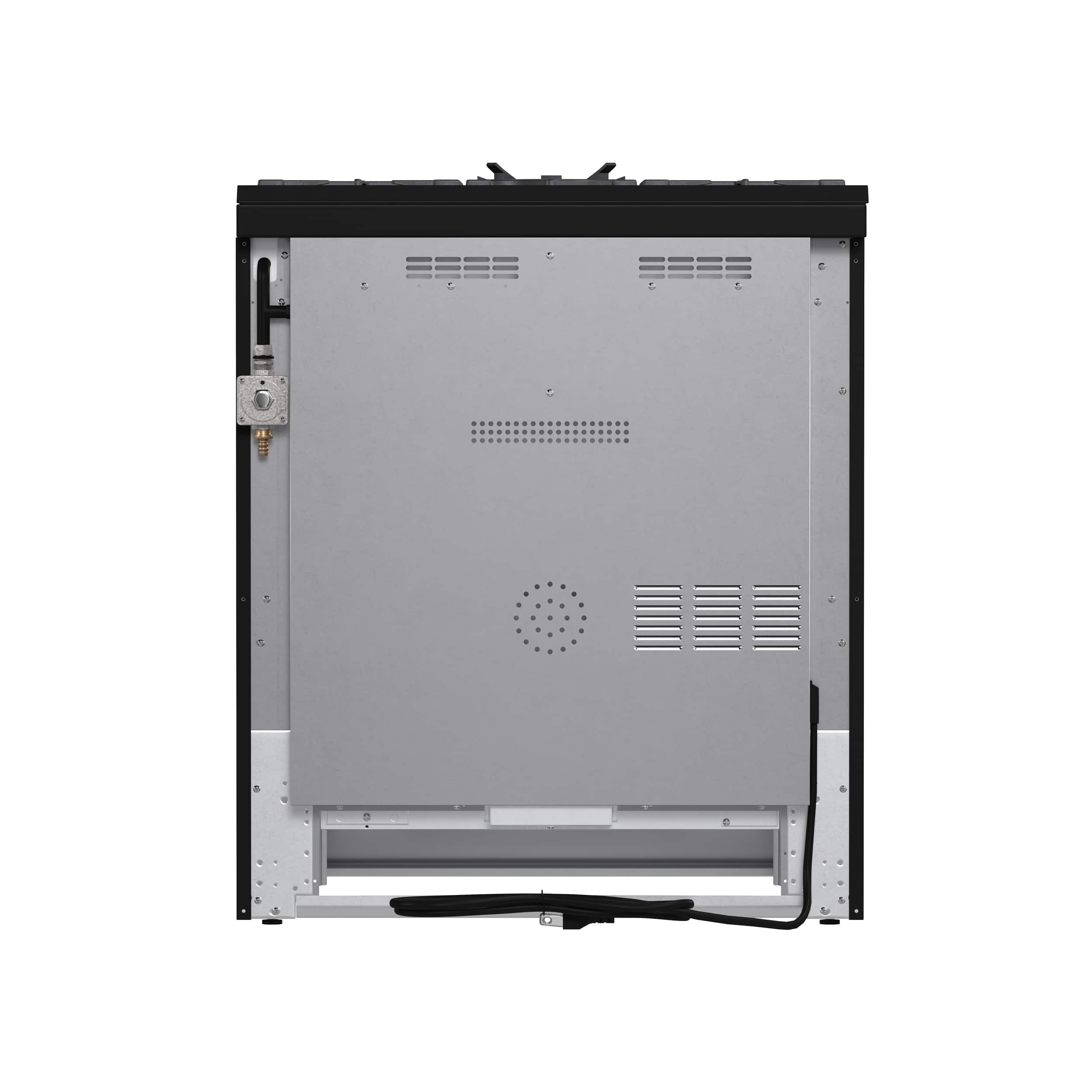 Back. Forno Appliances - Leonardo 5 Cu. Ft. Freestanding Gas Convection Range with LP Conversion Kit - Silver.