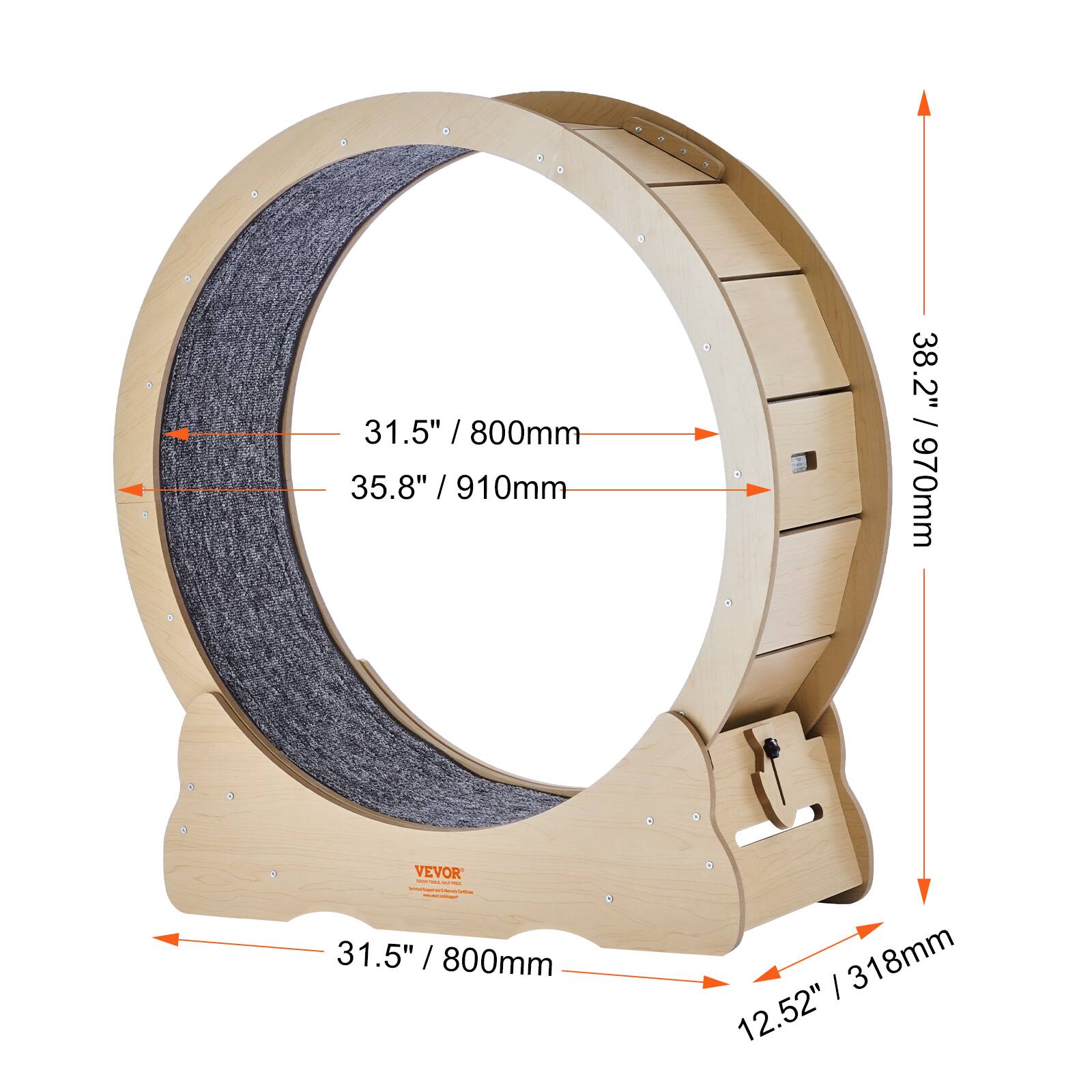 31.5" / 800mm  
35.8" / 910mm  
38.2" / 970mm  
12.52" / 318mm  
31.5" / 800mm