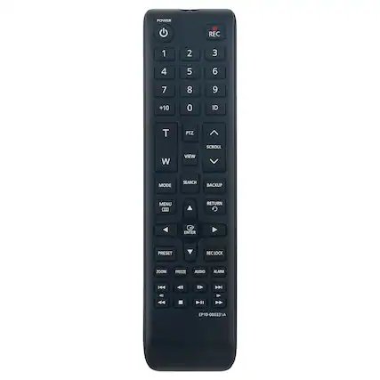 POWER REC 1 2 3 4 5 6 7 8 9 +10 0 ID T PTZ SCROLL W VIEW MODE SEARCH BACKUP MENU .. RETURN ENTER PRESET REC LOCK ZOOM FREEZE AUDIO ALARM |4 4ll 4 EP10-000331A