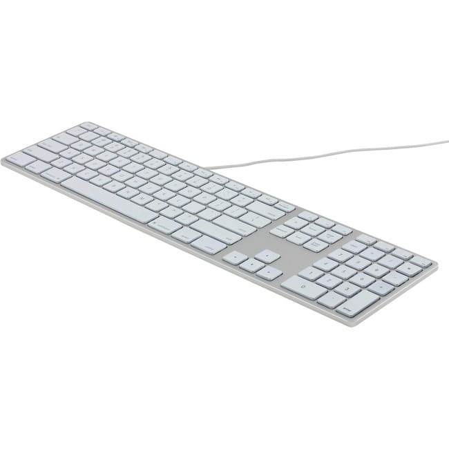 Matias - RGB Backlit Wired Aluminum Keyboard for Mac - Cable Connectivity - USB 2.0 Type A Interface - 104 Key(s) - Silver