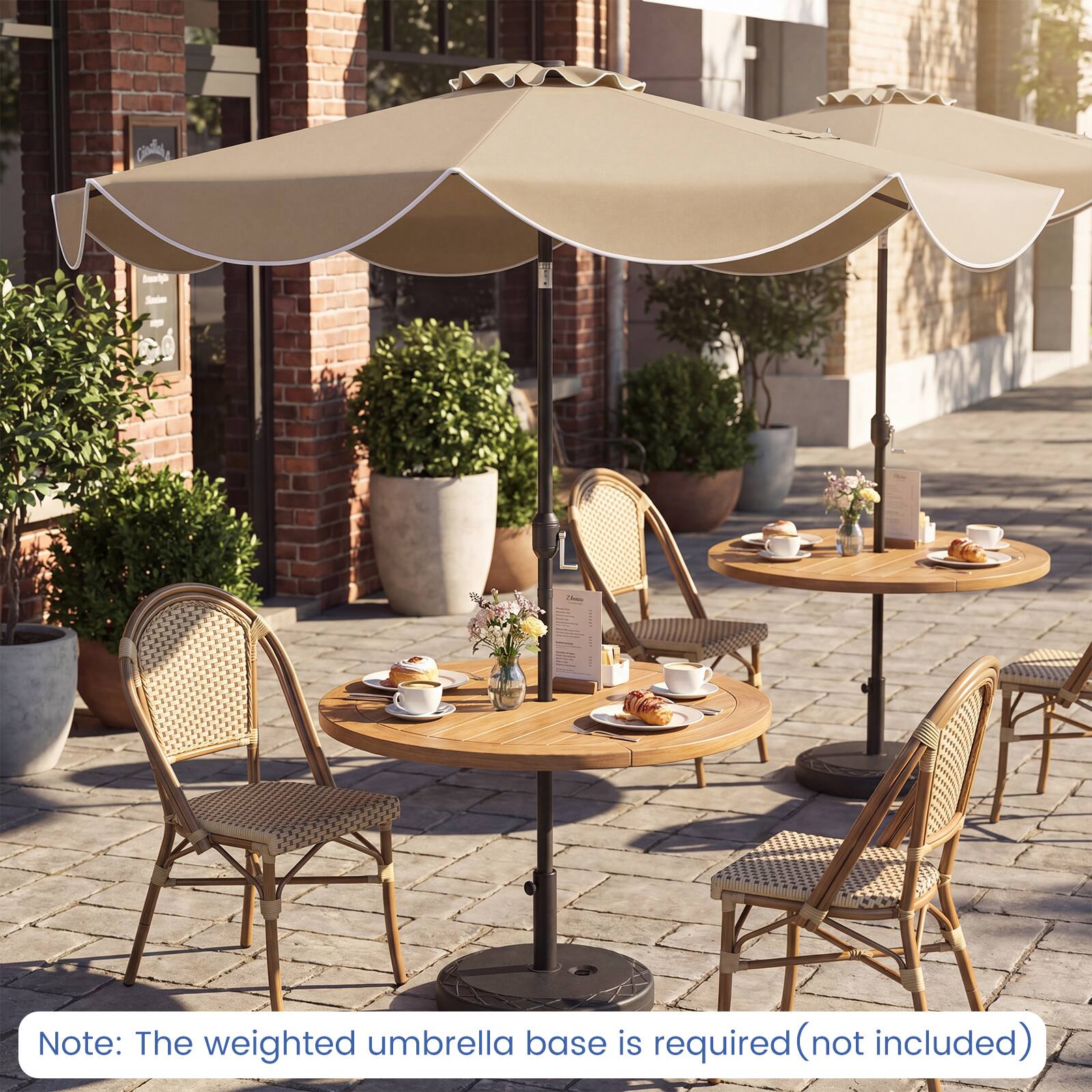 Note: The weighted umbrella base is required (not included)
