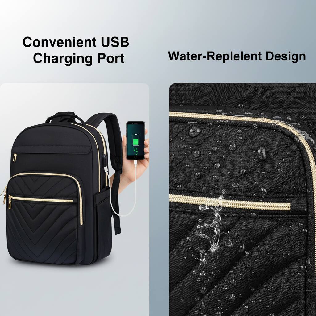 Convenient USB Charging Port

Water-Replelent Design
