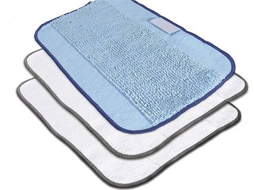 Front Standard. iRobot - Microfiber Cleaning Cloths for Most iRobot Braava Models (3-Count) - White/Gray.