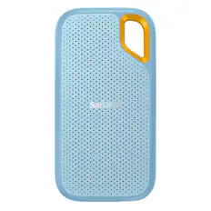 Front. SANDISK - SanDisk Extreme Portable 1TB USB 3.2 Gen 2 Type-C External SSD V2, Sky Blue - Sky Blue.