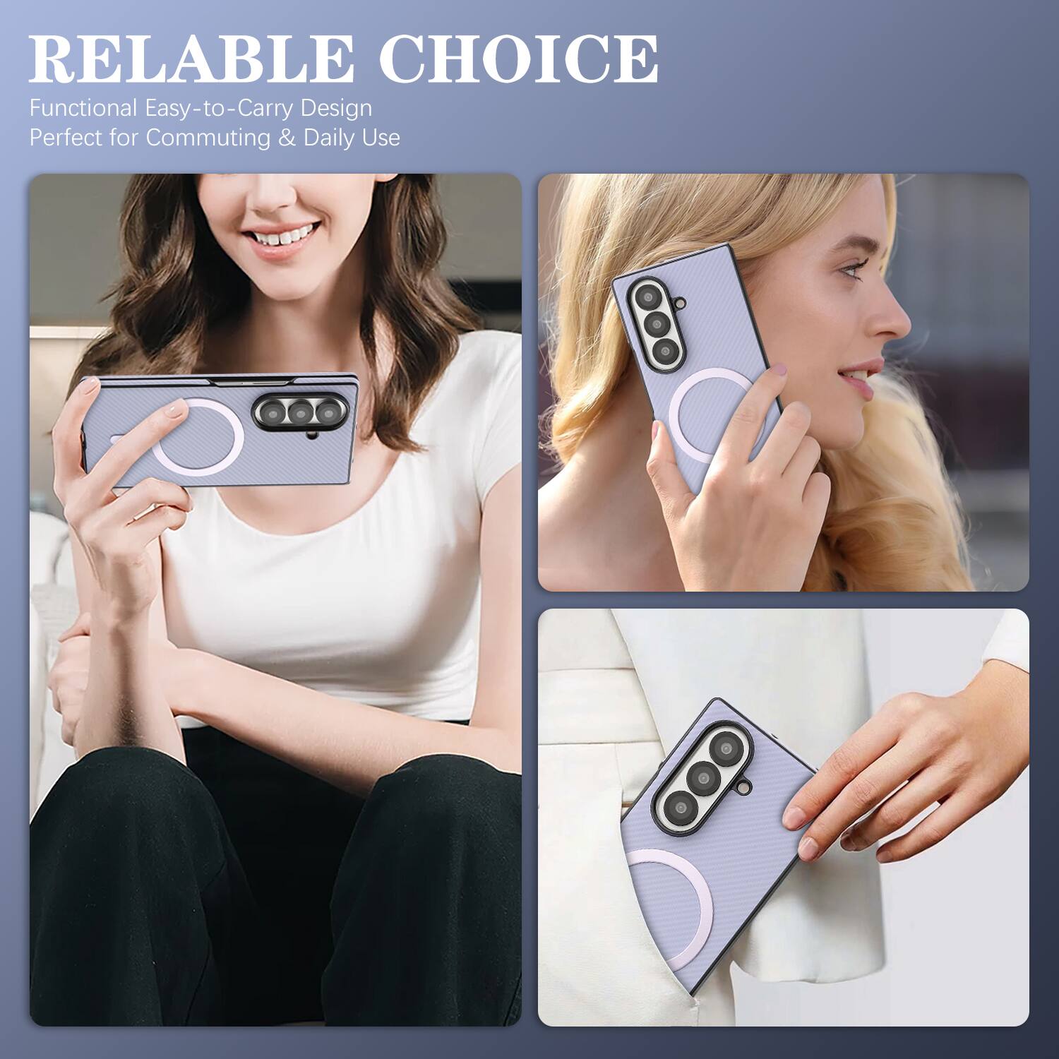 RELIABLE CHOICE  
Functional Easy-to-Carry Design  
Perfect for Commuting & Daily Use