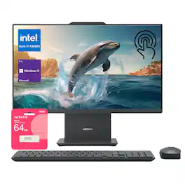 Lenovo - IdeaCentre I 27" Win 11 Pro All-in-One - Wireless K & M - Intel Core i7-13620H, 64GB RAM, 2TB SSD - Adata 64GB USB Drive - Gray