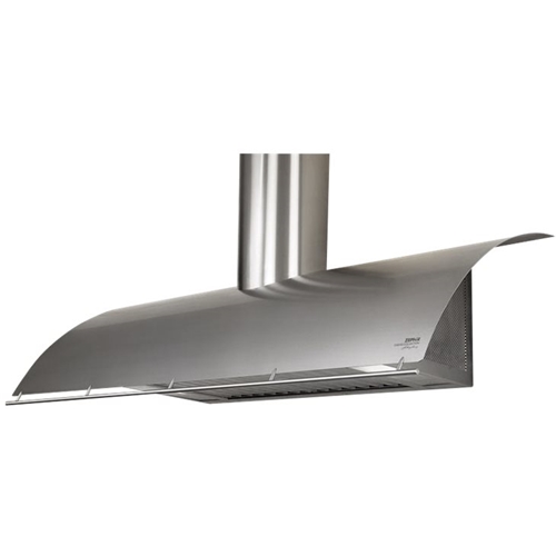 Angle View: Zephyr - Tornado III 38 in. Range Hood Shell with light in Stainless Steel - Stainless steel