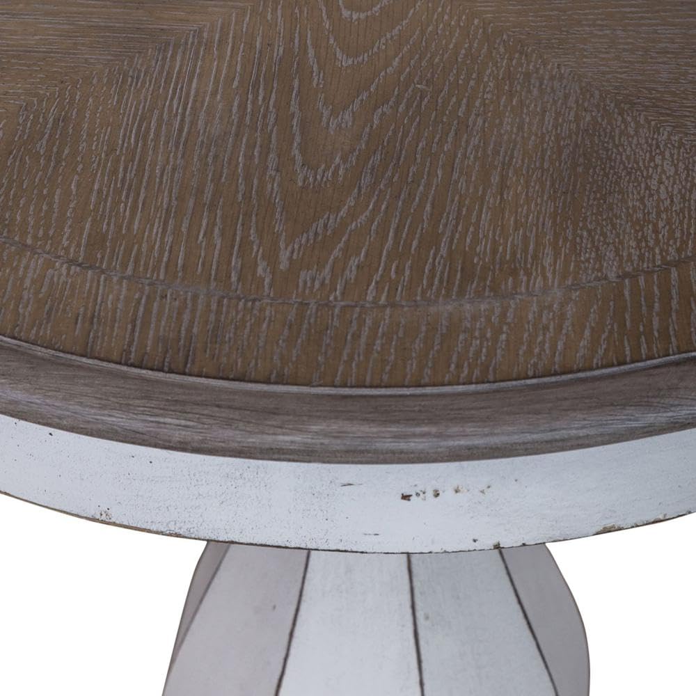 Alt View 1. Liberty Furniture Industries - Magnolia Manor Round Accent Table in Antique White - White.