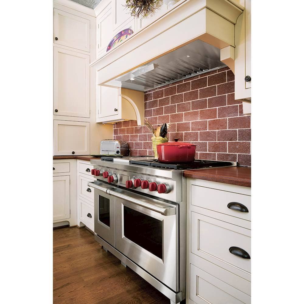 Alt View 11. Zephyr - Panel 42 in. Liner for Tornado II for Range Hood - Stainless Steel.