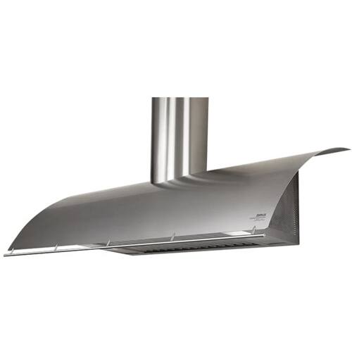 Angle View: Zephyr - Okeanito 36 in. Range Hood Shell with light in Stainless Steel - Stainless steel