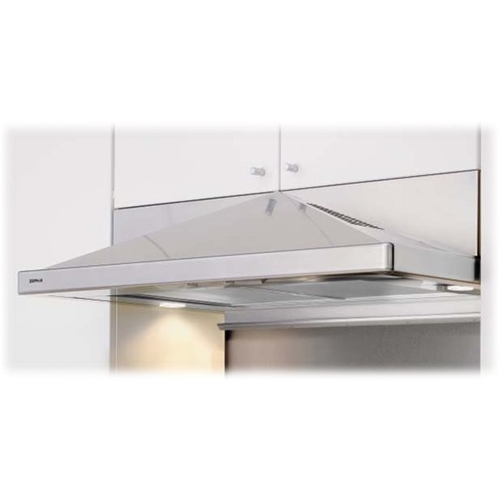 Angle View: Zephyr - Essentials Power Tempest II Pro-Style 36" Convertible Range Hood - Stainless steel