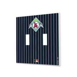 Keyscaper - Los Angeles Angels 1961-1965 Cooperstown Pinstripe Double Toggle Light Switch Plate - Multicolor