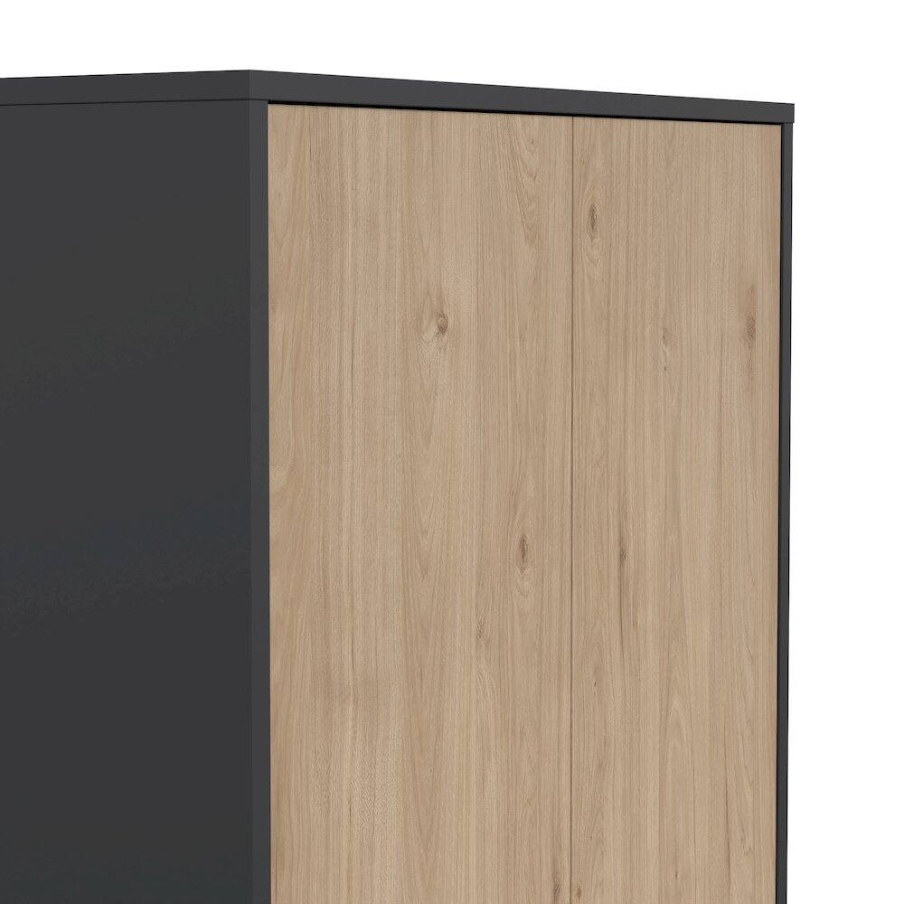 Alt View 2. Tvilum - 6 Shelf Boockase with 4 Doors, Home Office Storage - Gray.