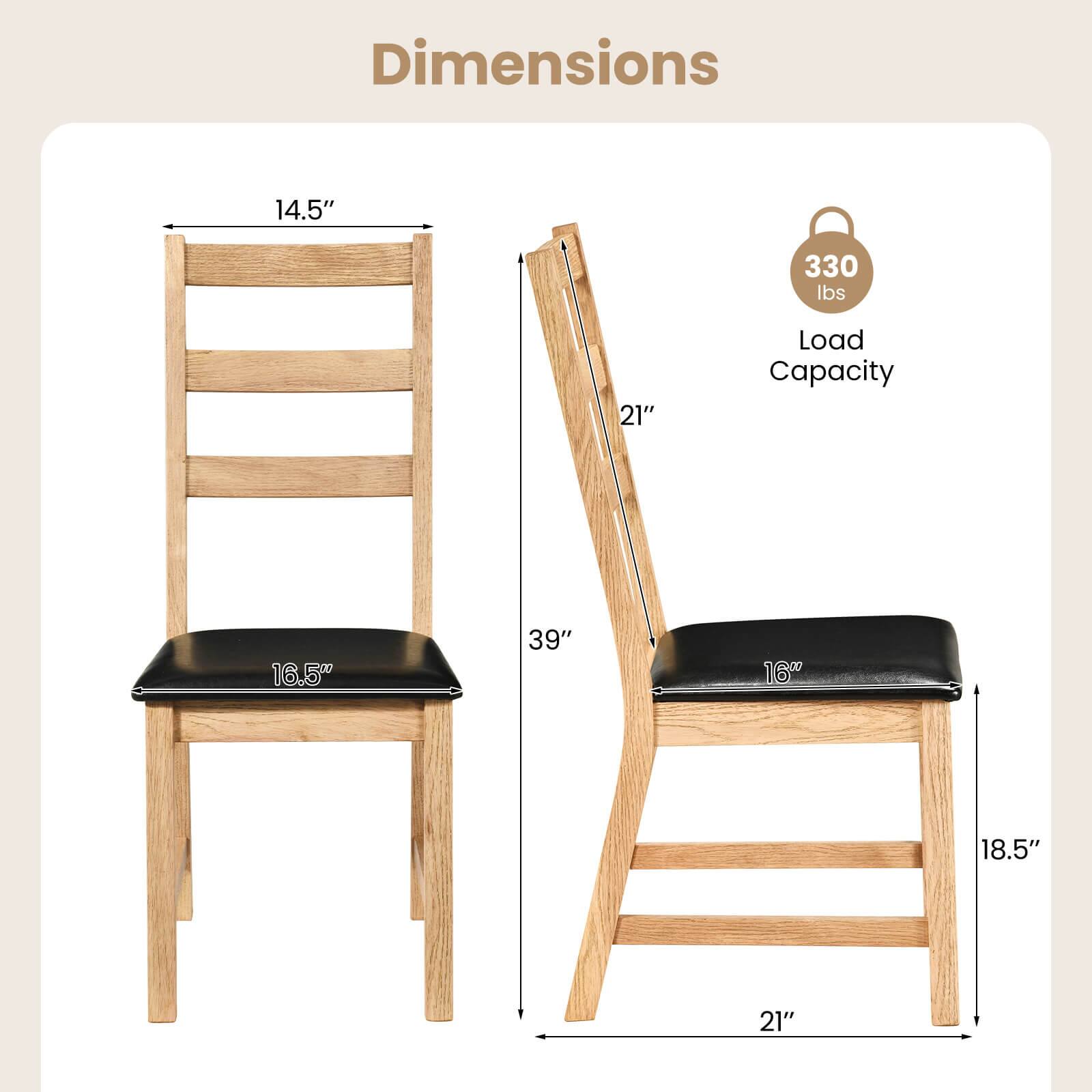 Dimensions:  
- 14.5"  
- 16.5"  
- 21"  
- 39"  
- 16"  
- 18.5"  
- 21"  

Load Capacity: 330 lbs