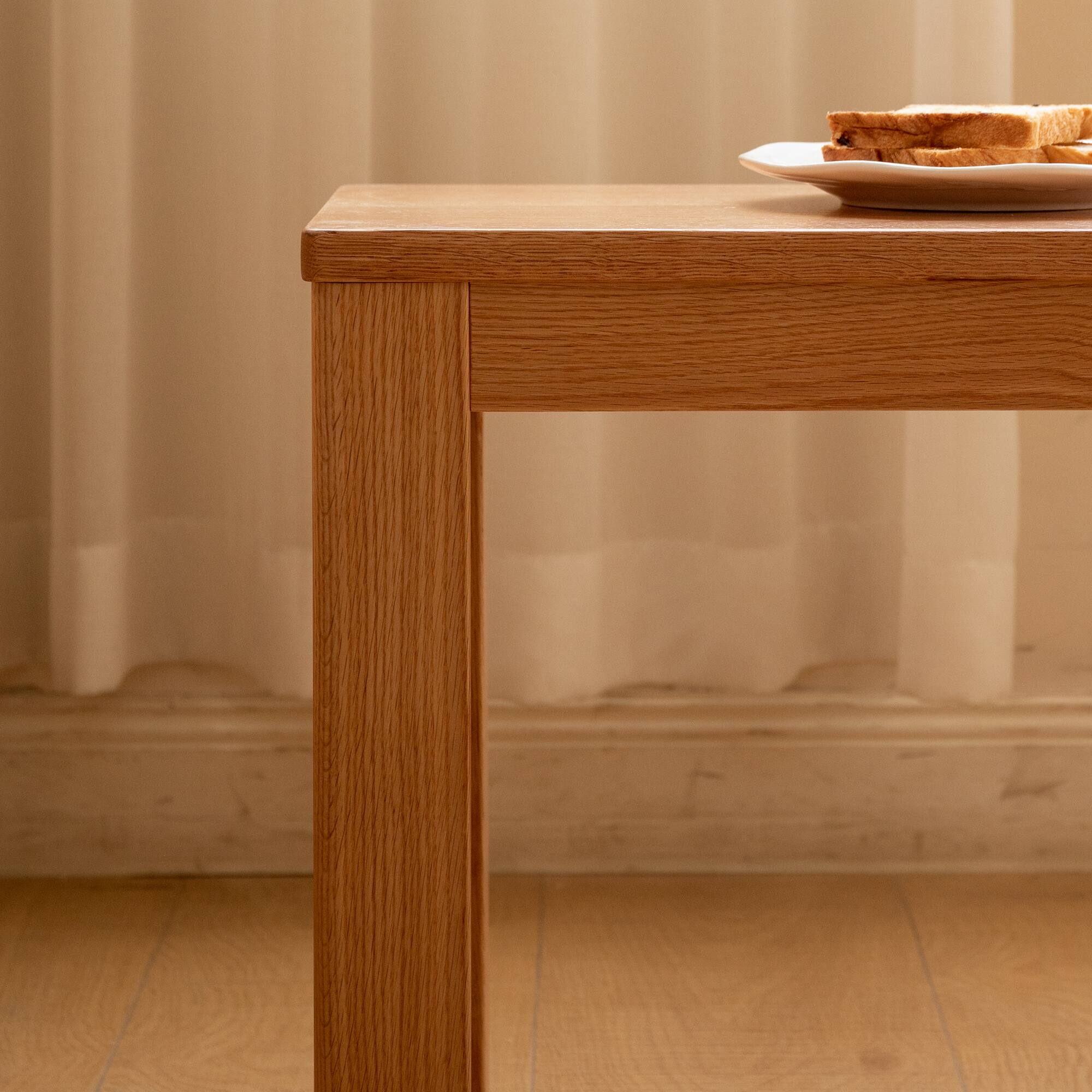 Alt View 1. Bestier - 47inch Natural Oak Wood Color Solid Wood Classic Dining Bench for Living Room - Natural Wood.