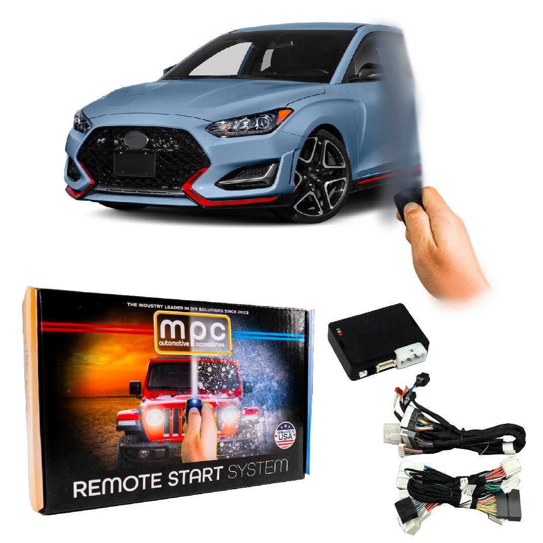MPC - Remote Start Kit For Hyundai Veloster 2019-2022 | Plug & Play | 3X Lock to Start - Black