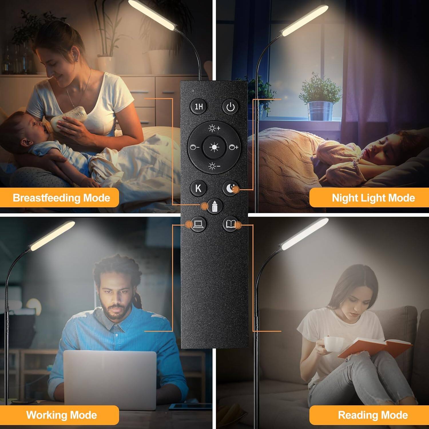 1H + Breastfeeding Mode  
Night Light Mode  
Working Mode  
Reading Mode