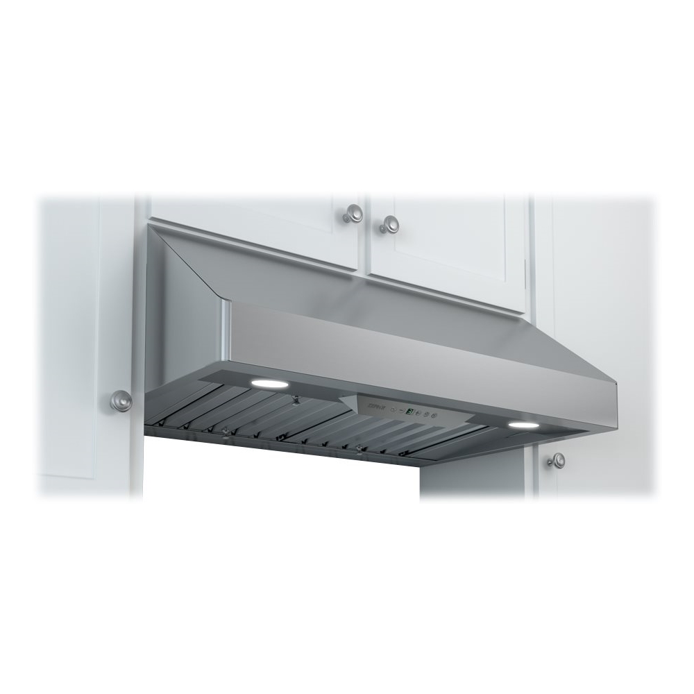 Angle View: Zephyr - Power Tempest I Pro-Style 30" Convertible Range Hood - Stainless steel