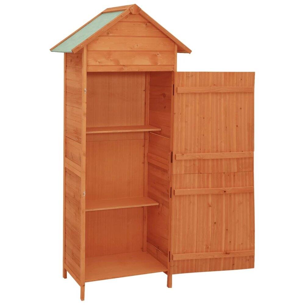 Back. vidaXL - Outdoor Cabinet Wood - Brown.