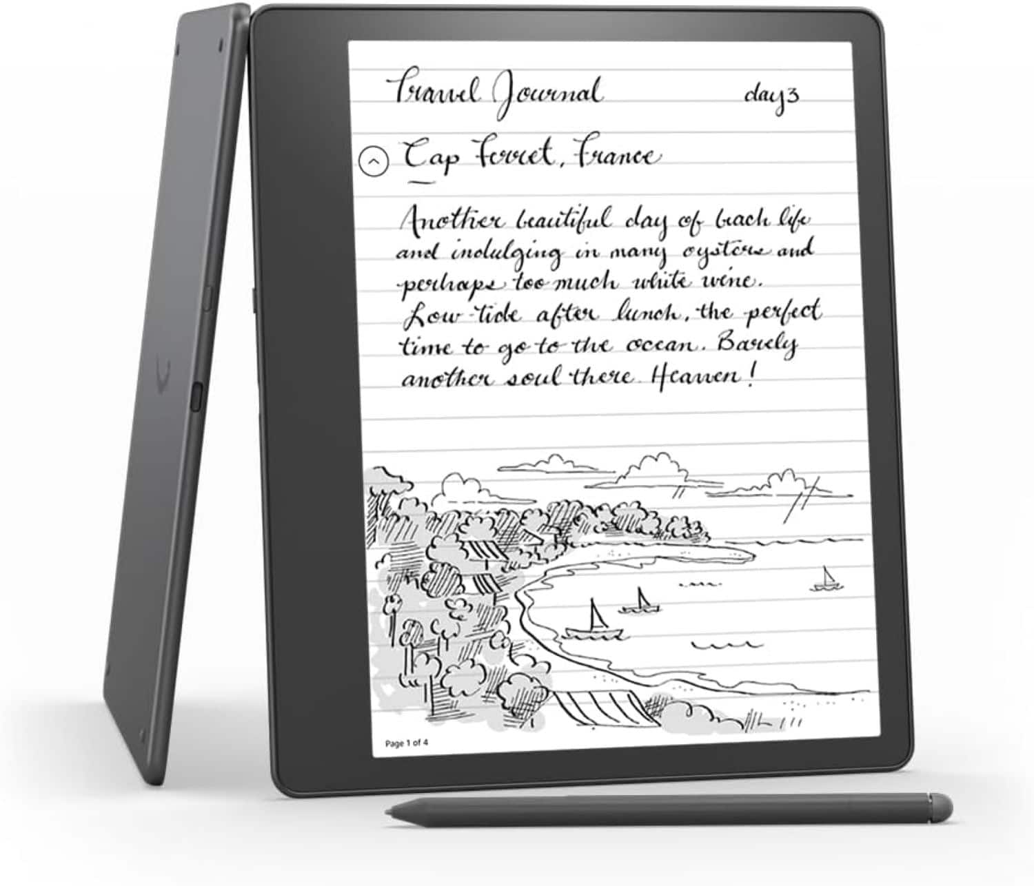 Travel Journal day3 Cap Ferret, France Another beautiful day of beach life and indulging in cystine and many other delicious treats. Row Mide after lunch. The perfect time to get to the ocean. Barely another soul there Heanen! Page 1 of 4