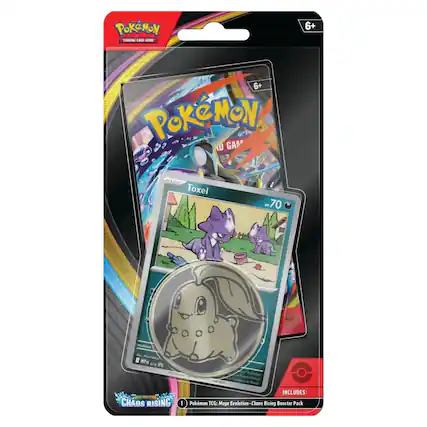 Pokémon Trading Card Game
6+
Pokémon Game
Basic Toxel
HP 70
Weakness: -
Resistance: -
Number: 078
Name: Toxel
Set: Chaos Rising
1 Includes: Pokémon TCG: Mega Evolution - Chaos Rising Booster Pack