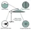 Alt View 13. Nature Spring - 10-Foot Cantilever Hanging Offset Patio Umbrella with Easy Crank - Dusty Green.