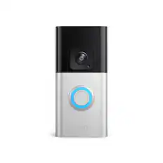 Front. Ring - Battery Doorbell Pro Smart Wi-Fi Video Doorbell - Battery-powered with Head-to-Toe HD+ Video - Satin Nickel.