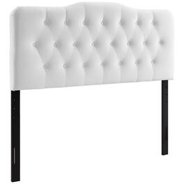 Annabel Diamond Tufted Performance Velvet King Headboard by Modway - White