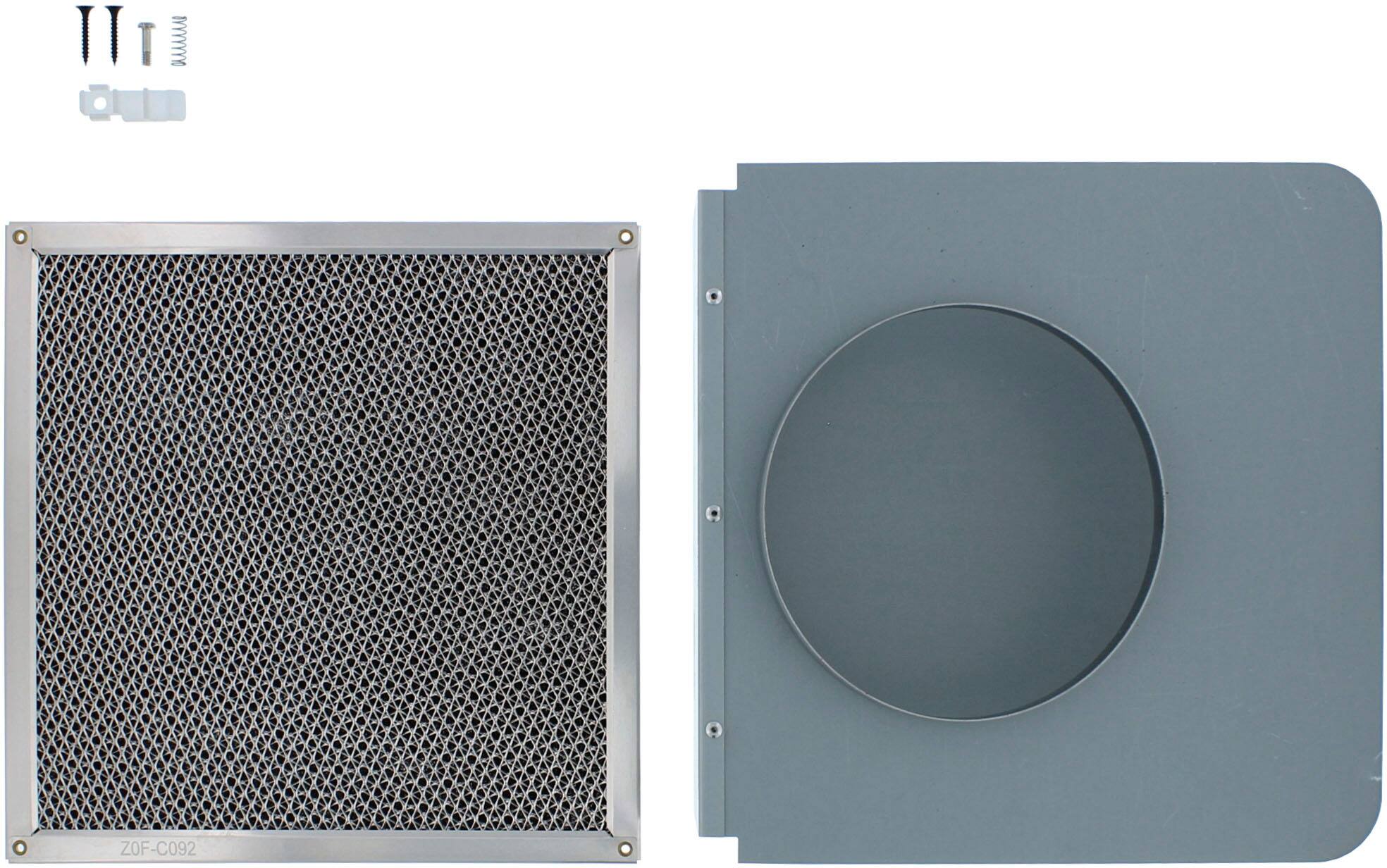 Front. Zephyr - Recirculating Kit for ZLU Range Hood - Black.