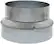Front. Zephyr - Duct 10 In. to 8 In. Round Reducer for Range Hood - Silver.