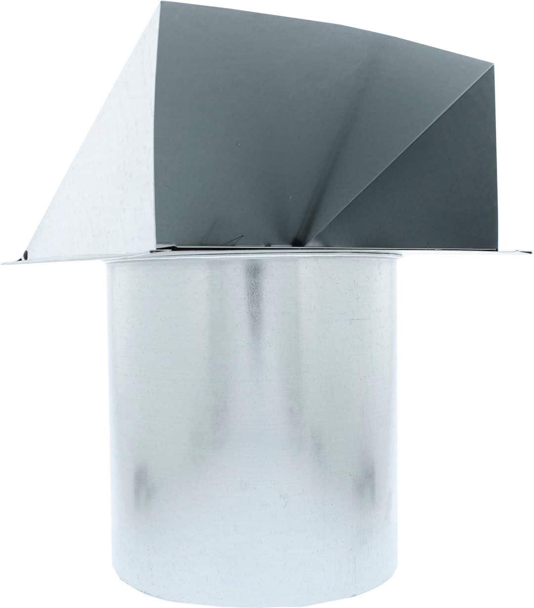 Zephyr - Duct 10 In. Round Exhaust Cap with Damper & Bird Screen for Range Hood - Silver - Front_Zoom