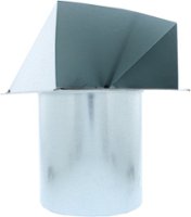 Zephyr - Duct 8 In. Round Inlet Cap with Bird Screen for Range Hood - Silver - Front_Zoom