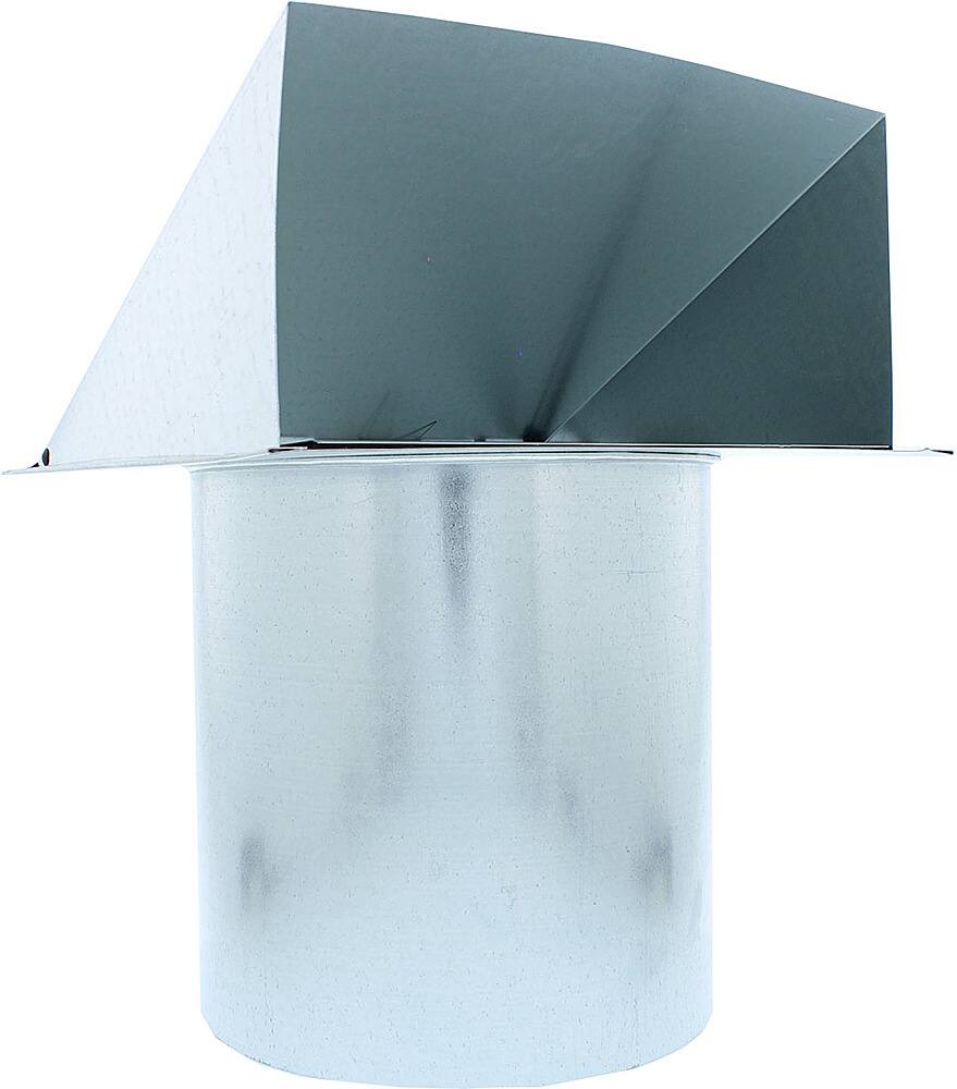 Front. Zephyr - Duct 6 In. Round Inlet Cap with Bird Screen for Range Hood - Silver.