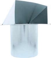 Zephyr - Duct 7 In. Round Inlet Cap with Bird Screen for Range Hood - Silver - Front_Zoom