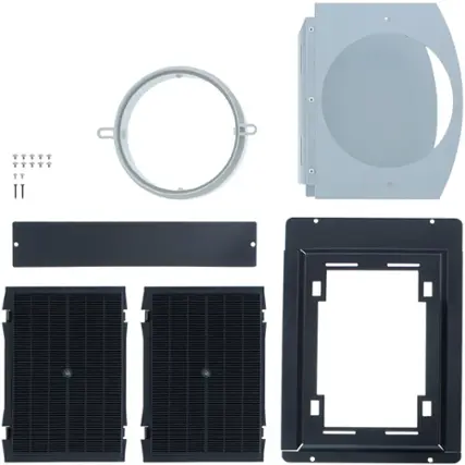 Front. Zephyr - Recirculating Kit for ZSA Range Hood - Black.