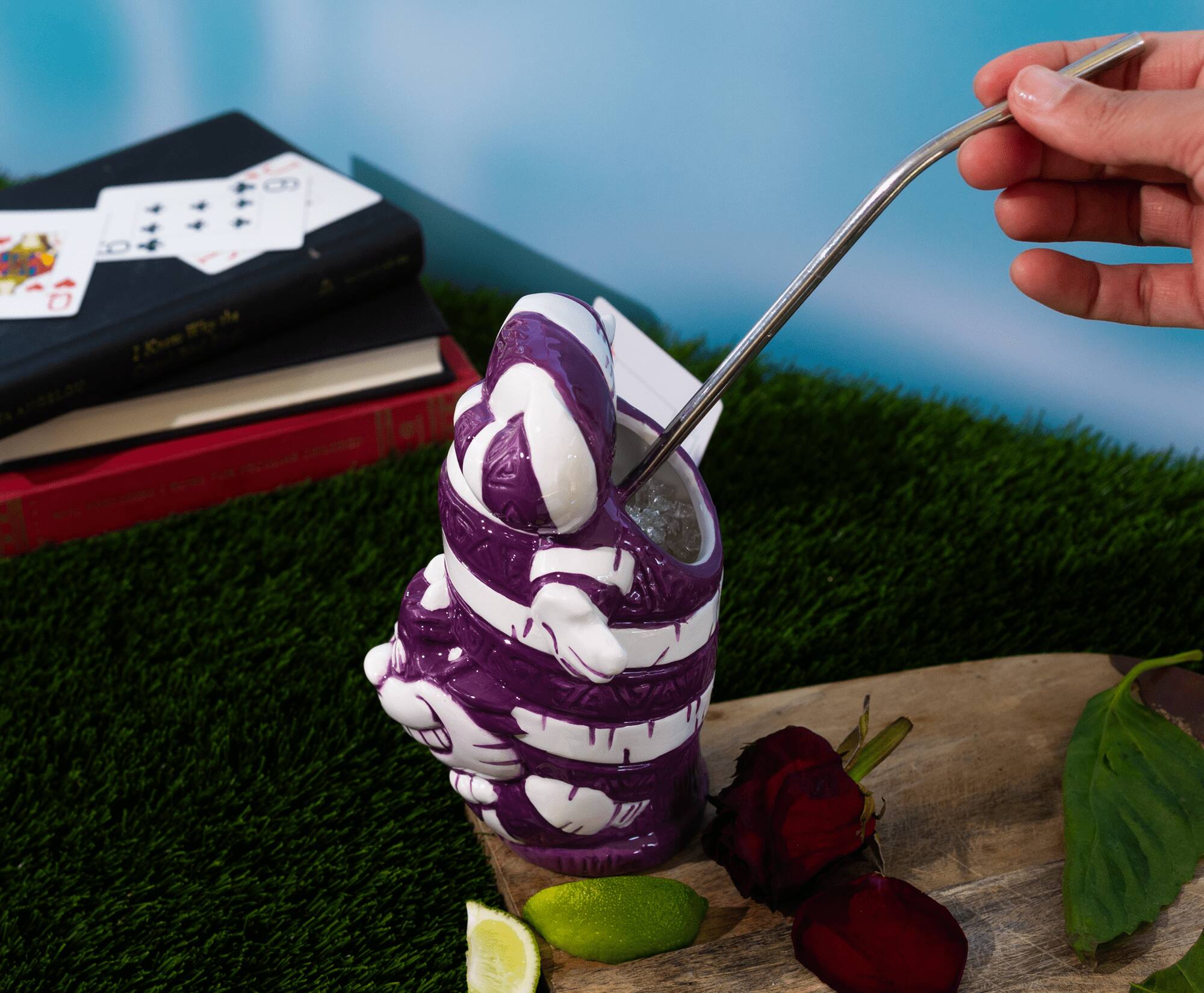 Alt View 4. Disney - Geeki Tikis Disney Alice in Wonderland Cheshire Cat Ceramic Mug | Hold 13 Ounces - Purple.