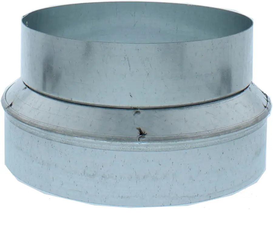 Zephyr Duct 8 In. to 7 In. Round Reducer for Range Hood Silver AK00035 ...