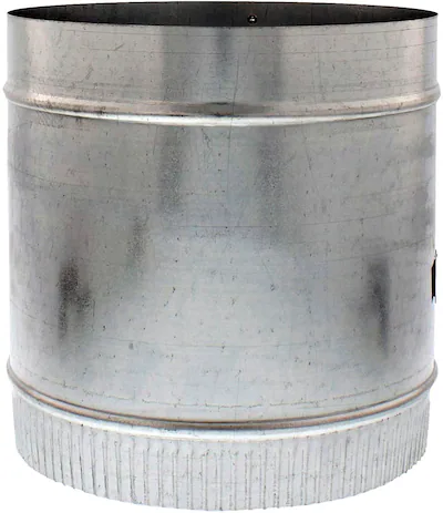 Zephyr Duct Round In Line Damper for Range Hood Silver