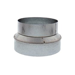Zephyr - Duct 7 In. to 6 In. Round Reducer for Range Hood - Silver - Front_Zoom