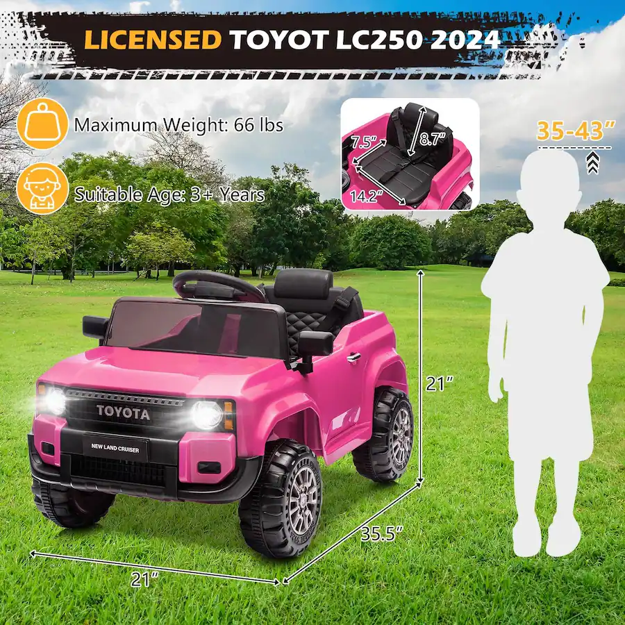 Winado 12V Ride on Car, Licensed Toyota Kids Electric Truck for ...
