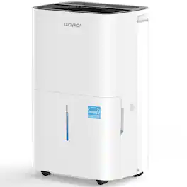 Waykar - 150 Pint Dehumidifier with Bucket and Auto Defrost 7,000 Sq. Ft. Energy Star for Bedroom and Basement - White