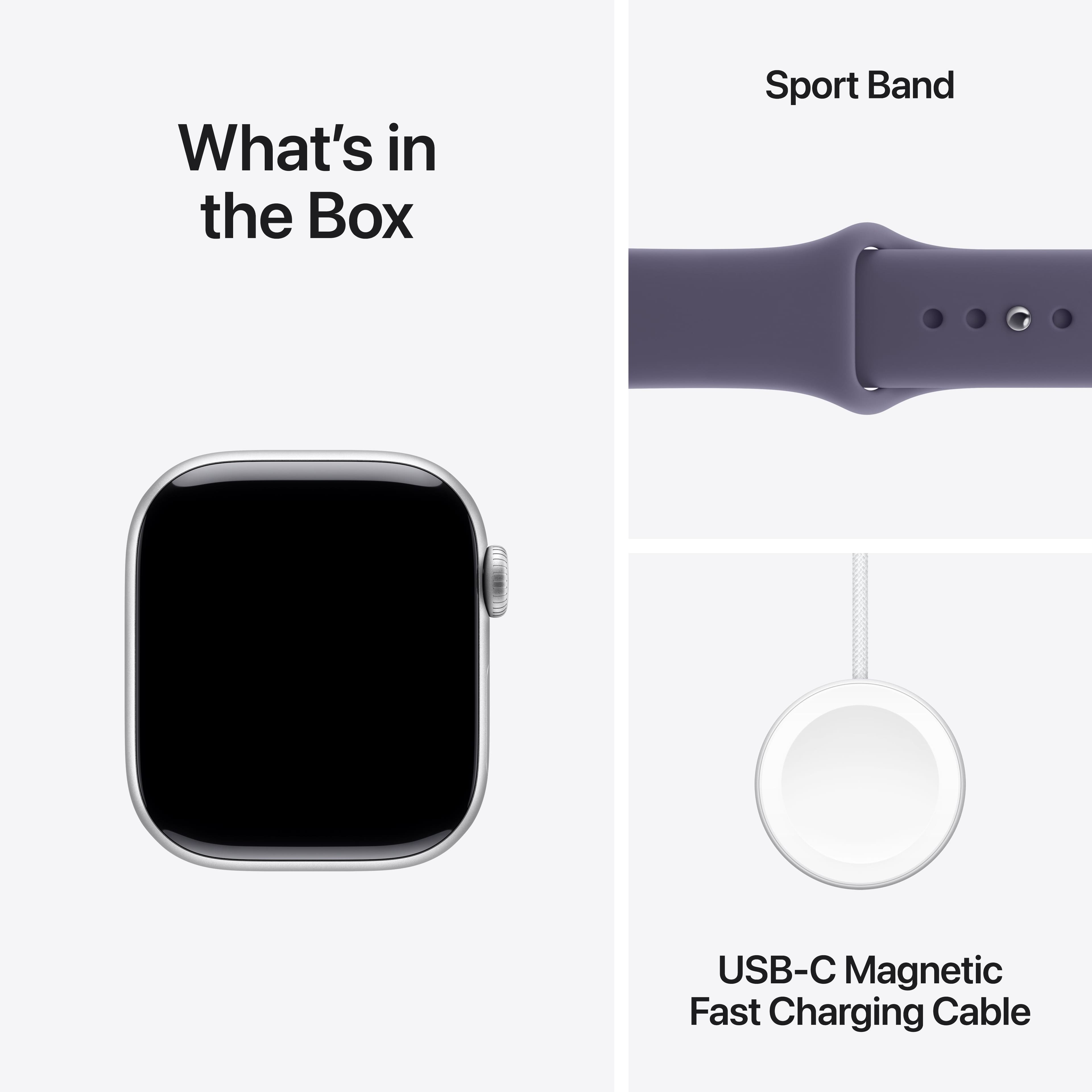 What's in the Box
Sport Band
USB-C Magnetic Fast Charging Cable