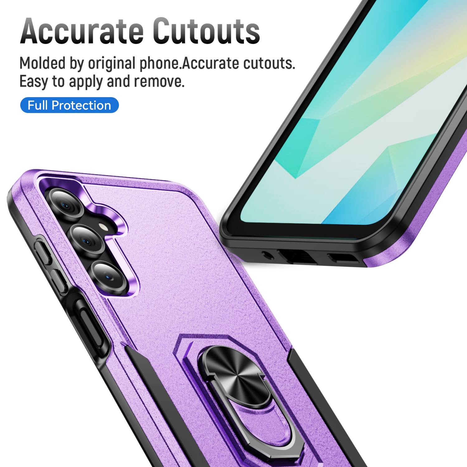 Accurate Cutouts  
Molded by original phone. Accurate cutouts. Easy to apply and remove.  
Full Protection