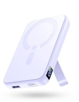 Trigiz - Magnetic Power Bank, 12,000mAh Portable Charger with 20W USB-C Fast Charging for iPhone 13-17 Series - Lightpurple