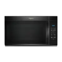 Whirlpool - 1.7 Cu. Ft. Over-the-Range Microwave with 1000-Watts Cooking Power - Black - Front_Zoom