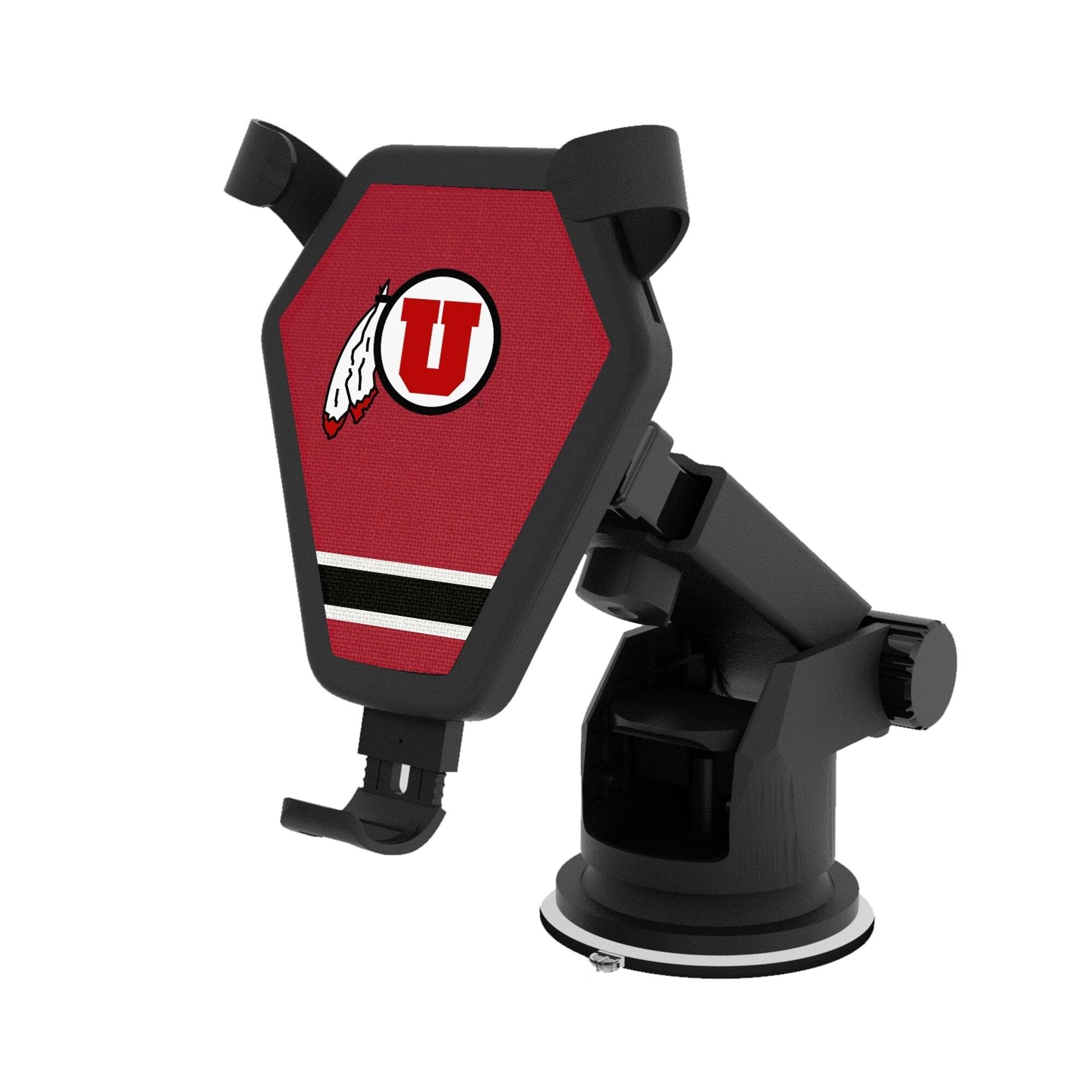 Keyscaper Utah Utes Stripe Design Wireless Car Charger Multicolor ...