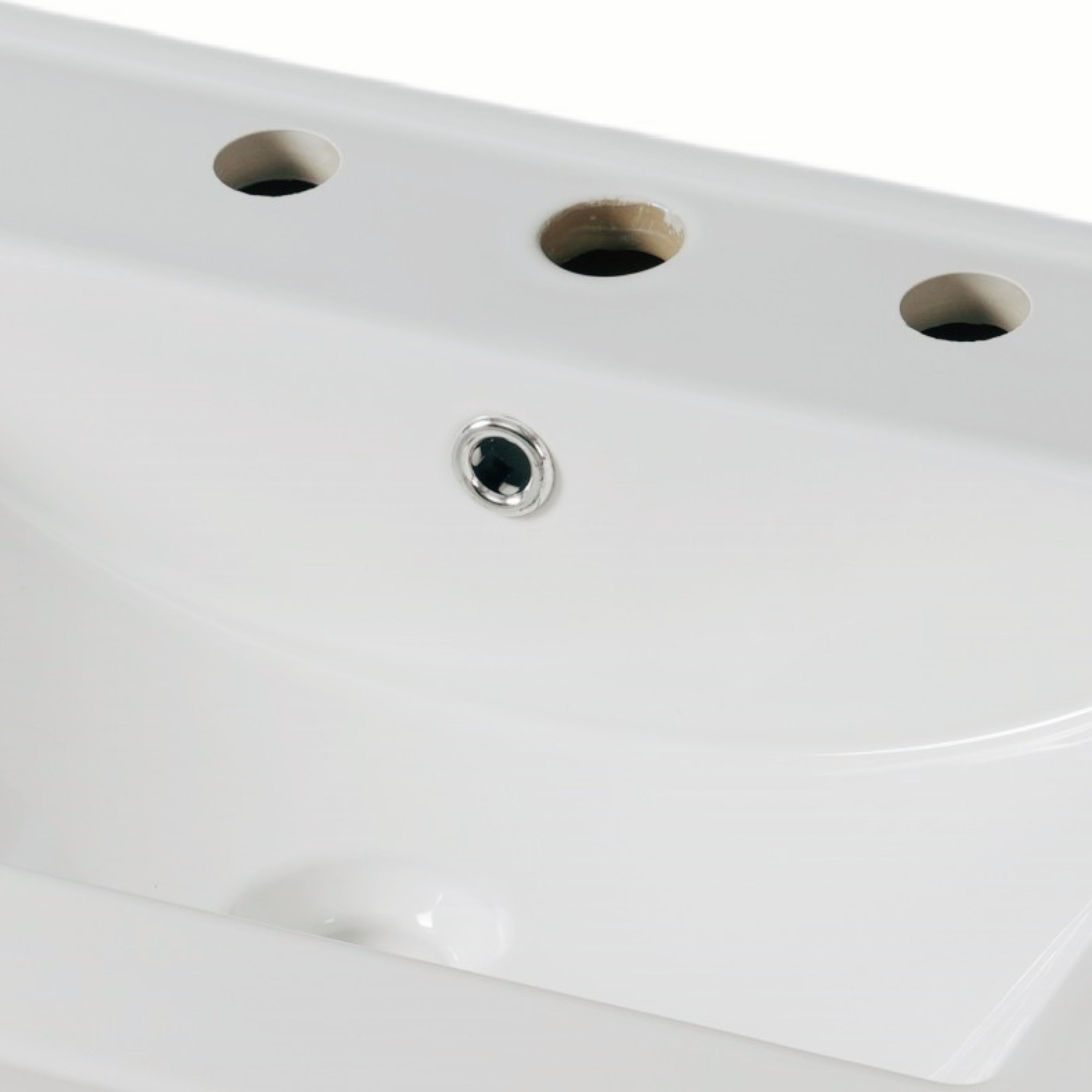 Angle. Boyel Living - 36 Inch Bathroom Vanity with Ceramic Sink Adjustable Shelf Solid Wood Legs Soft Close Hinges White - White.