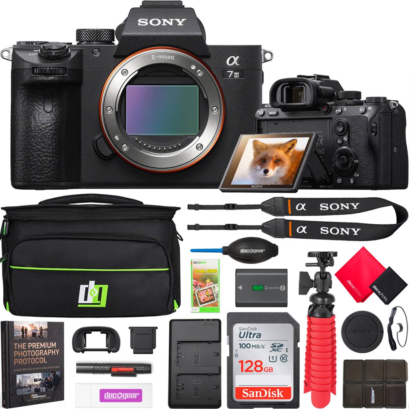SONY  
E-mount  
a7 III  
27L MENO  
FOR  
11  
20  
Pt  
ISO  
C4  
SONY  
a SONY  
a SONY  
docognar  
drocogna Screen GUARD 3.5  
BAR 9 Welfhrus  
decephoto decephoto.  
THE PREMIUM PHOTOGRAPHY PROTOCOL A MASTERCLASS IN HIGH-END OPERATIONS  
SanDisk Ultra 100 MB/s Si XC I 10 128GB GB  
SONY  
peco ISSENTIALS adidas adidas ACT  
RECORDER  
SanDisk
