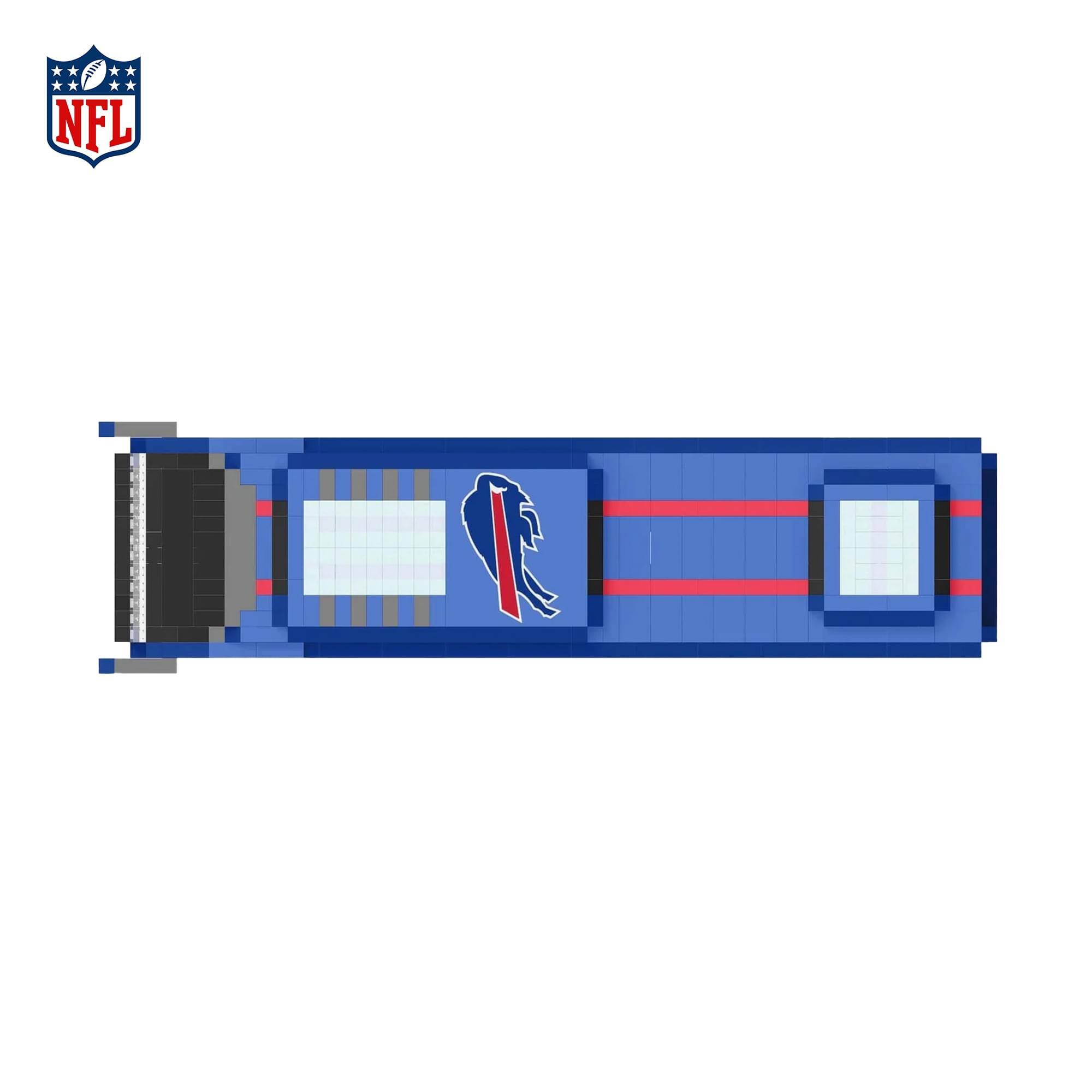 Alt View 2. Forever Collectibles - Buffalo Bills NFL BRXLZ Team Bus 1236-Piece Building Block Set - Blue.
