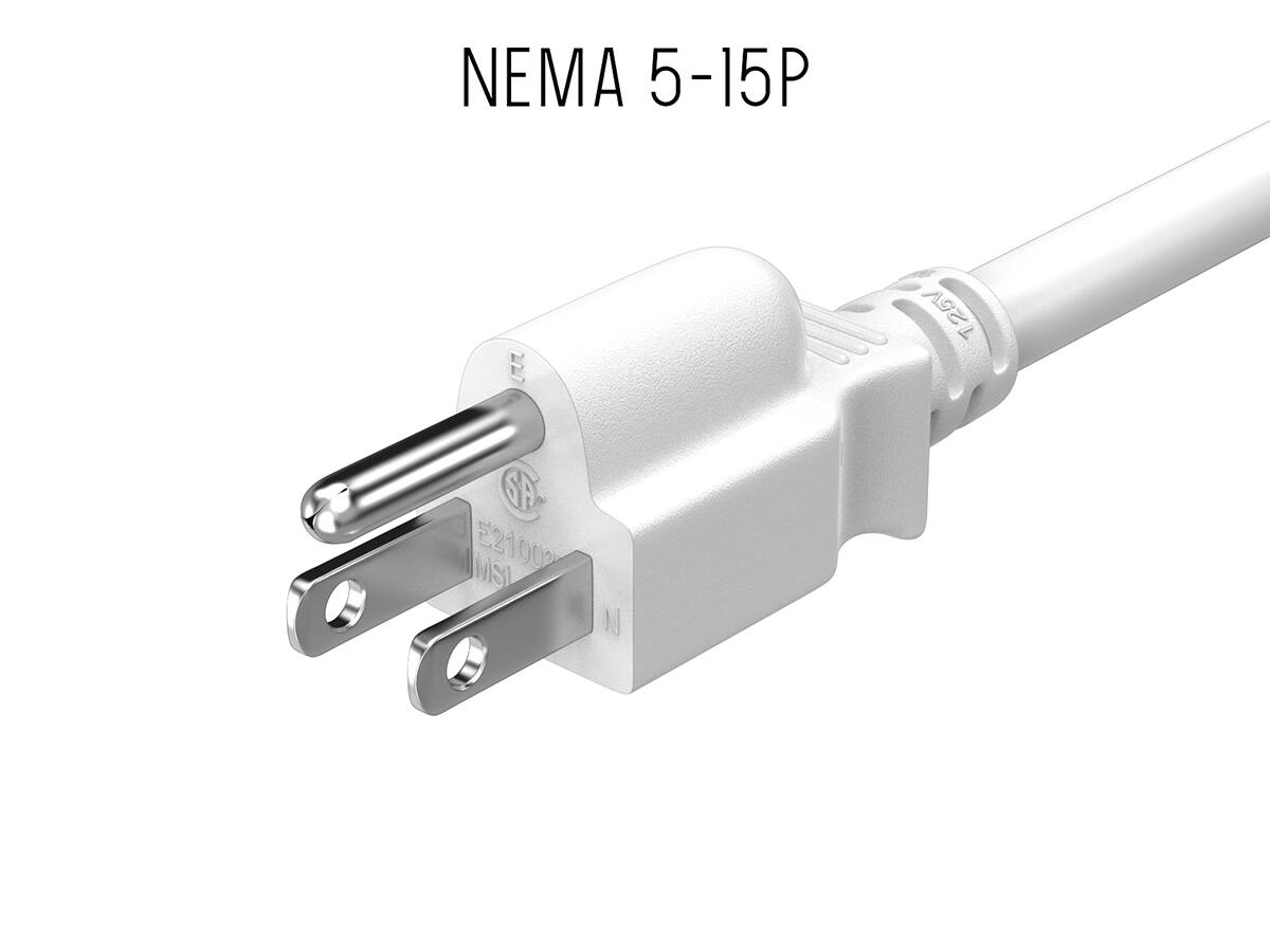 Cable Leader 14 AWG Heavy Duty Computer Power Cord, NEMA 5 15P to IEC ...